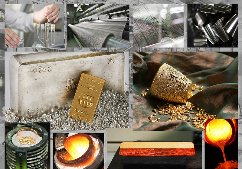 laboratorium, produkcja, półfabrykaty i wyroby gotowe ze złota i platyny